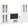 vidaXL TV Cabinet Set with Drawer with Shelf White Engineered Wood