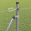 vidaXL Fence Post Silver 50 x 0.8 m (25 x 25 mm mesh) Steel