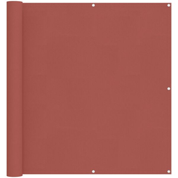 vidaXL Balcony Screen Terracotta 110 x 500 cm Oxford Fabric