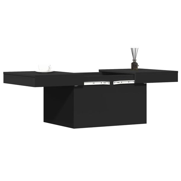 vidaXL Coffee Table Black 80x55x40 cm Engineered Wood