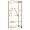 vidaXL Clothes Rack with Shelves and Wheels 90x40x179.5 cm Bamboo