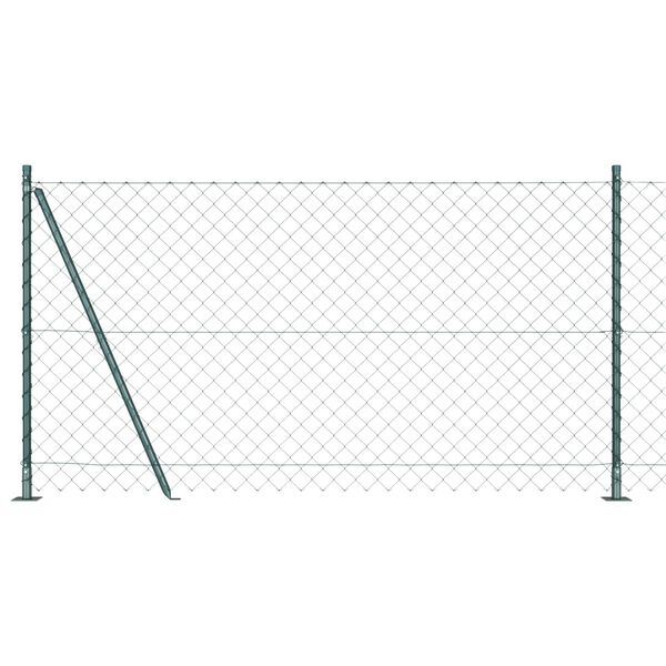 vidaXL Fence Post Green 10 x 1.2 m (60 x 60 mm mesh) Steel and PVC