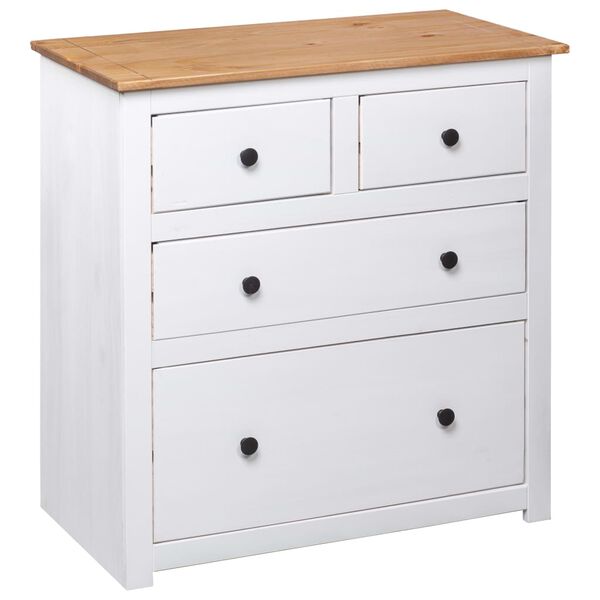 vidaXL Sideboard White 80x40x83 cm Pinewood Panama Range