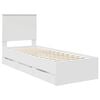 vidaXL Bed Frame with Drawer White 75 x 190 cm Engineer Wood