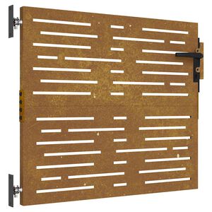 vidaXL Garden Gate 85 x 100 cm Powder-coated steel Black Lockable