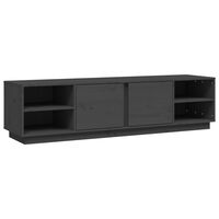 vidaXL TV Cabinet Grey 156x40x40 cm Solid Wood Pine