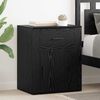 vidaXL Bedside Cabinet Black Oak 35 x 50 x 60 cm Engineered Wood