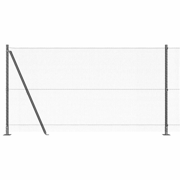 vidaXL Fence with Posts Grey 1.2 x 25 m PVC-coated steel