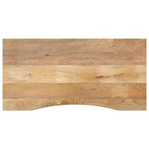 vidaXL Desk Top with Curve 110x60x2.5 cm Solid Wood Rough Mango