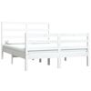 vidaXL Bed Frame without Mattress White Solid Wood Pine 140x190 cm