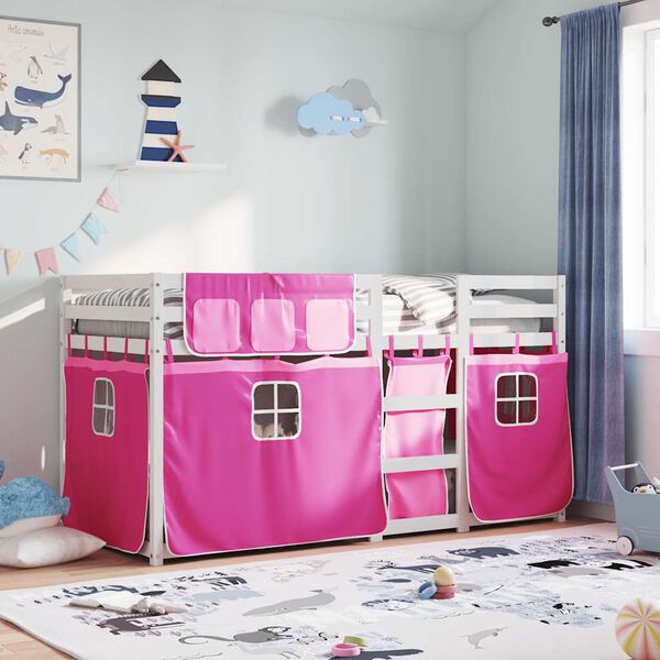 vidaXL Bunk Bed without Mattress Pink 80x200 cm Solid Wood Pine