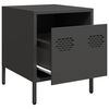 vidaXL Bedside Cabinet Black 35x39x43.5 cm Steel