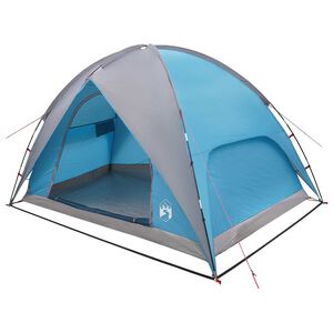 vidaXL Camping Tent with Rainfly Water-resistant Dome Blue