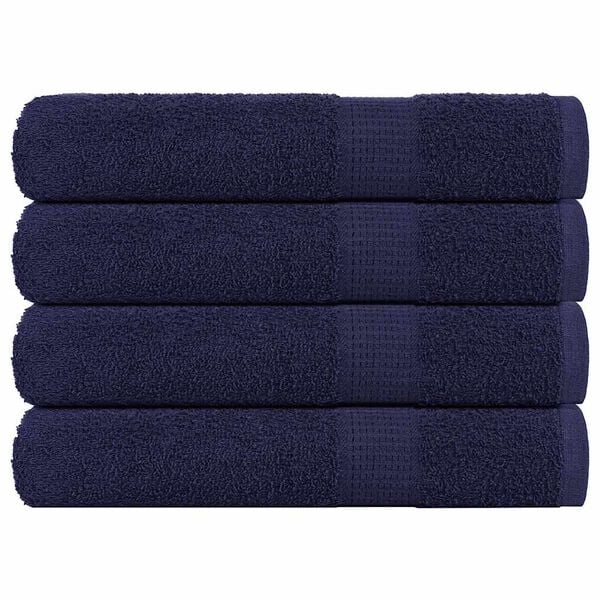 vidaXL Sauna Towels "FROGN" 4 pcs Navy Blue 80x200 cm 360 gsm