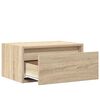 vidaXL Wall-mounted Bedside Cabinet with LED Lights Sonoma Oak