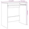 vidaXL Desk with Drawer Grey Sonoma 77.5 x 43 x 79 cm Engineered Wood