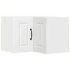 vidaXL Wall Corner Cabinet PORTO White 57 x 57 x 40 cm Engineered Wood