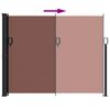 vidaXL Retractable Side Awning Brown 160x500 cm
