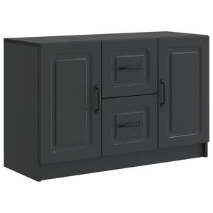 vidaXL Sideboard with Drawer Black 89 x 34.5 x 57 cm Engineered Wood