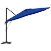vidaXL Roma Parasol Blue 286 x 285 x 265 cm Polyester and Aluminium