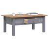 vidaXL Coffee Table Grey 100x60x43.5 cm Solid Pine Wood Panama Range