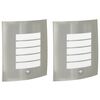 vidaXL Outdoor Wall Light 2 pcs Silver 23.5 x 9 x 26 cm