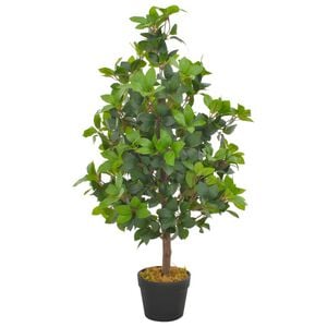 vidaXL Artificial Plant Laurel Tree with Pot Green 90 cm