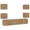 vidaXL Wall Mounted TV cabinets 6 pcs Artisan Oak Engineered Wood