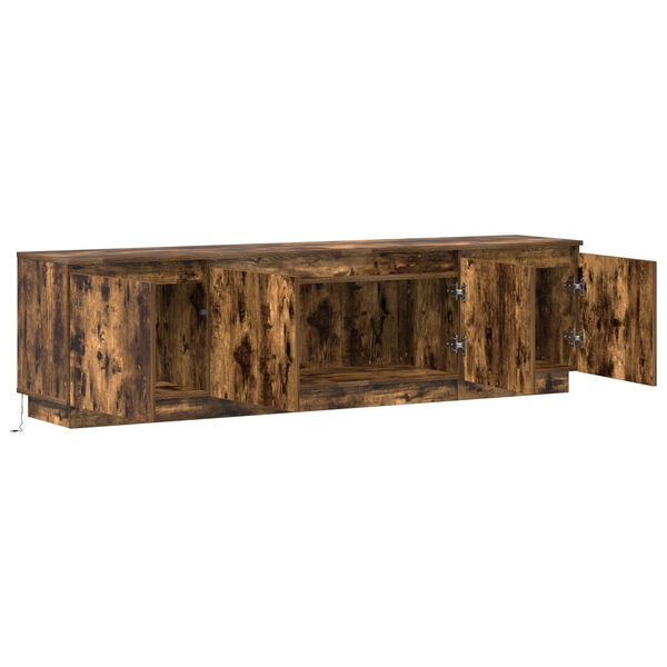 vidaXL TV Cabinet Smoked Oak 180 x 38 x 49 cm Engineered Wood