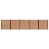 vidaXL Fence Set 5 pcs 872 x 186 cm WPC and Aluminium Brown