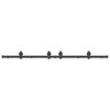vidaXL Sliding Door Hardware Kit 183 cm Steel Black