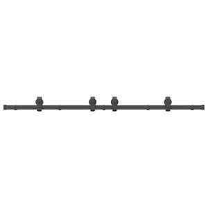 vidaXL Sliding Door Hardware Kit 183 cm Steel Black