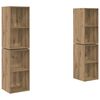 vidaXL TV Cabinet Set Wall-mounted 4 pcs Artisan Oak 37 x 37 x 72 cm