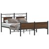 vidaXL Bed Frame without Mattress Brown Oak 140x190 cm Engineered Wood