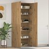 vidaXL Shoe Cabinet with Door Brown 80 x 35.5 x 180 cm Engineered wood