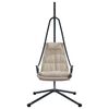 vidaXL Hanging Egg Chair Folding Taupe 94 x 107 x 196.5 cm Steel