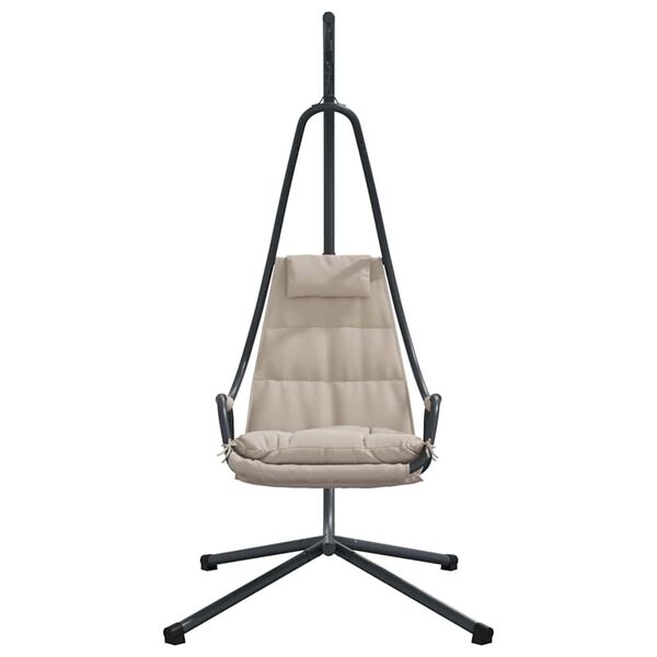 vidaXL Hanging Egg Chair Folding Taupe 94 x 107 x 196.5 cm Steel