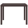 vidaXL Garden Dining Table Brown 100 x 100 x 73 cm Poly Rattan