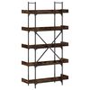 vidaXL Bookcase 5-Tier Smoked Oak 100x33x180.5 cm Engineered Wood