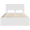 vidaXL Bed Frame with Headboard White 120 x 190 cm Solid Pine Wood