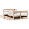 vidaXL Bed Frame without Mattress 140x200 cm Solid Wood Pine