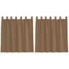 vidaXL Voile Curtains with Loops 2 pcs Light Brown 140x140 cm