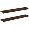 vidaXL Window Sills 2 pcs Dark Brown 90 x 20 x 2 cm Solid Beech Wood