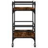 vidaXL Kitchen Trolley Smoked Oak 82x40x78.5 cm Engineered Wood