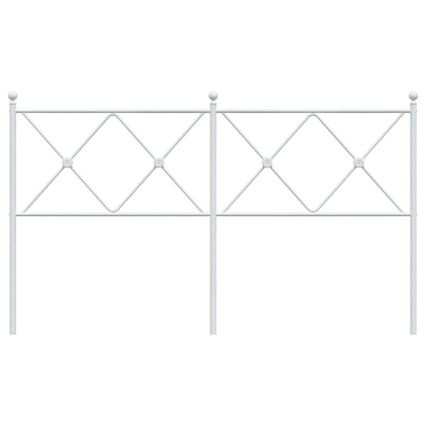 vidaXL Metal Replace Headboard White 160cm