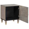 vidaXL Bedside Cabinet with Door 2 pcs Grey 40 x 33 x 46 cm
