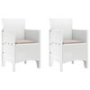 vidaXL Garden Chair 2 pcs White 53 x 49 x 85 cm Polypropylene