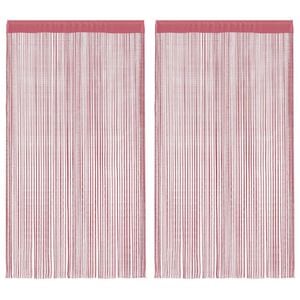 vidaXL String Curtains 2 pcs Pink 140x250 cm