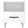 vidaXL Bedside Cabinets 2 pcs High Gloss White 40x35x47.5 cm Engineered Wood