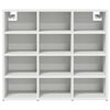 vidaXL Shoe Cabinet with Shelf White 77.5 x 30 x 67 cm Engineered Wood